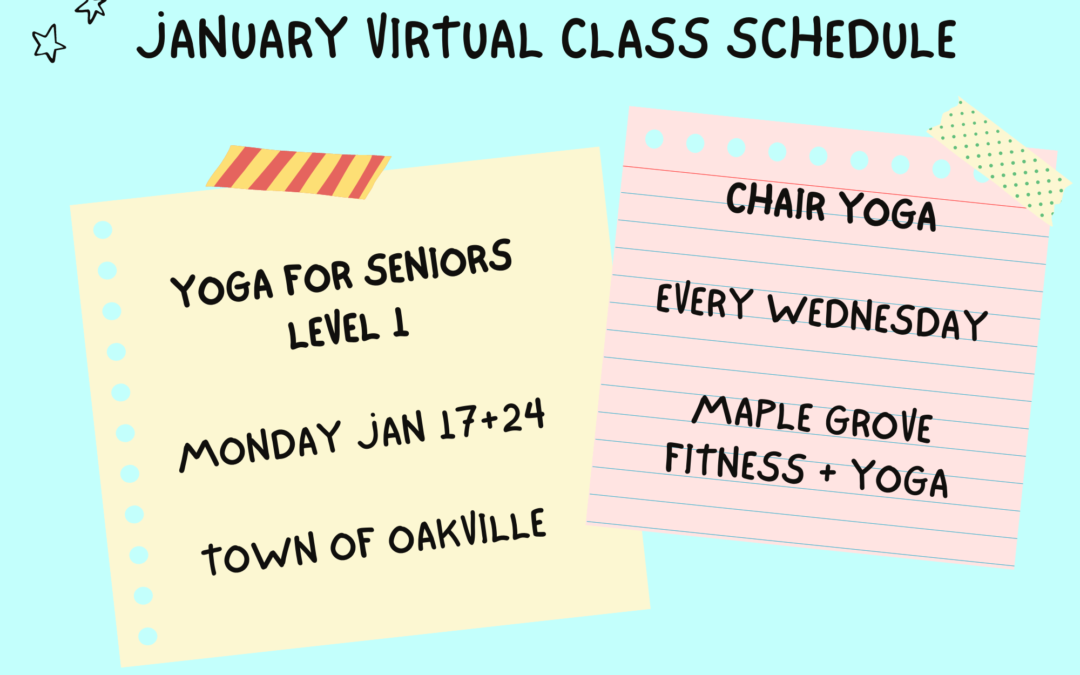 January Virtual Yoga of Seniors Schedule