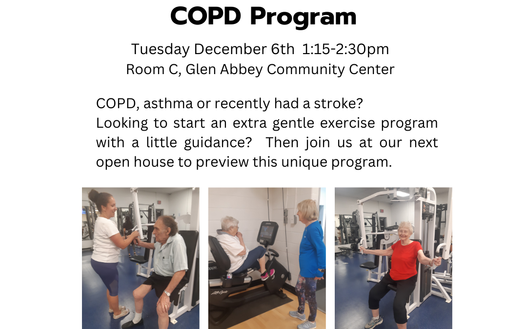 Next COPD Open House is December 6, 2022 | Town of Oakville – Glen Abbey Community Centre